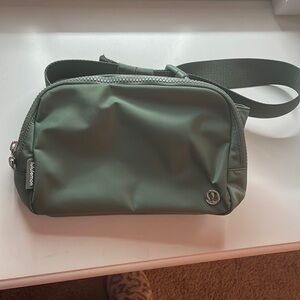 Green Lululemon belt bag